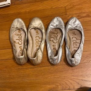 Two pair of Sam Edelman Felicia ballet flats